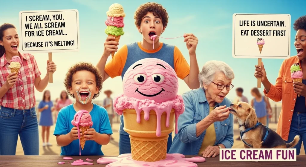 funny ice cream slogans